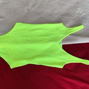 Neon yellow green bodysuit